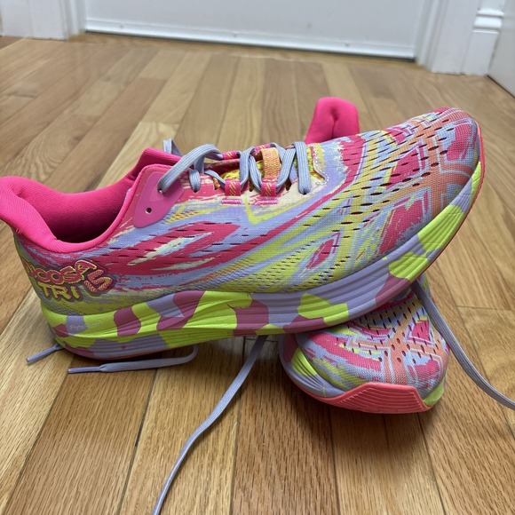 Asics Noosa Tri 15 Avant Garde - Neon Hot Pink & Safety Yellow - Size 12 - Picture 8 of 8